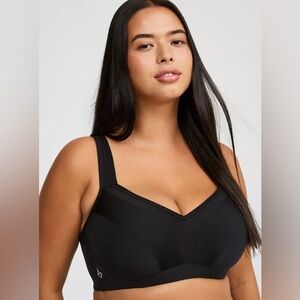 TORRID Active Black Mid Impact Underwire Sports Bra size  48C EUC